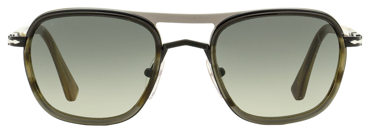 Persol Square Sunglasses PO2484S 1146/71 Striped Gray/Black 50mm – Bluefly