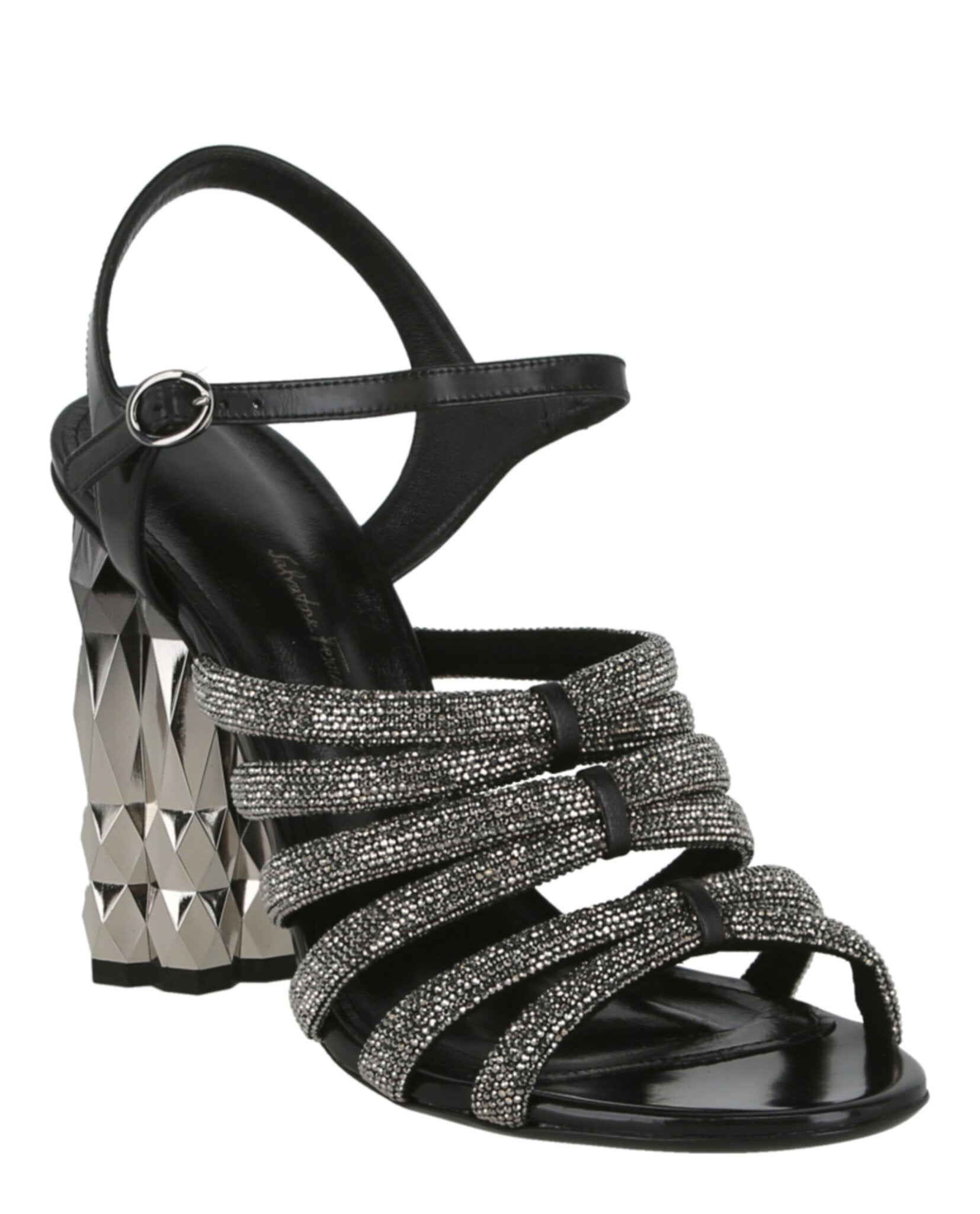 Ferragamo Womens Amalia Embellished Strappy Sandals