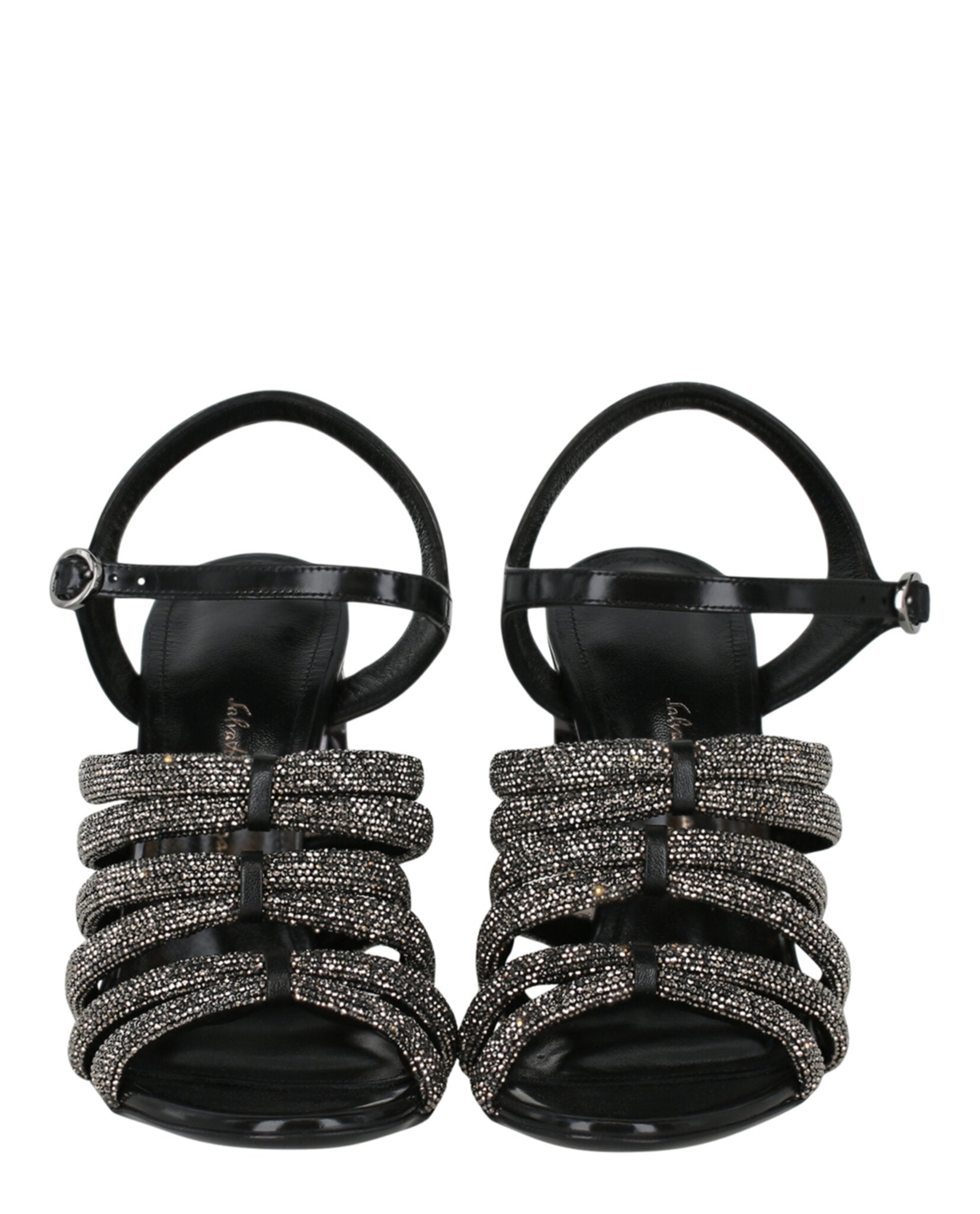 Ferragamo Womens Amalia Embellished Strappy Sandals