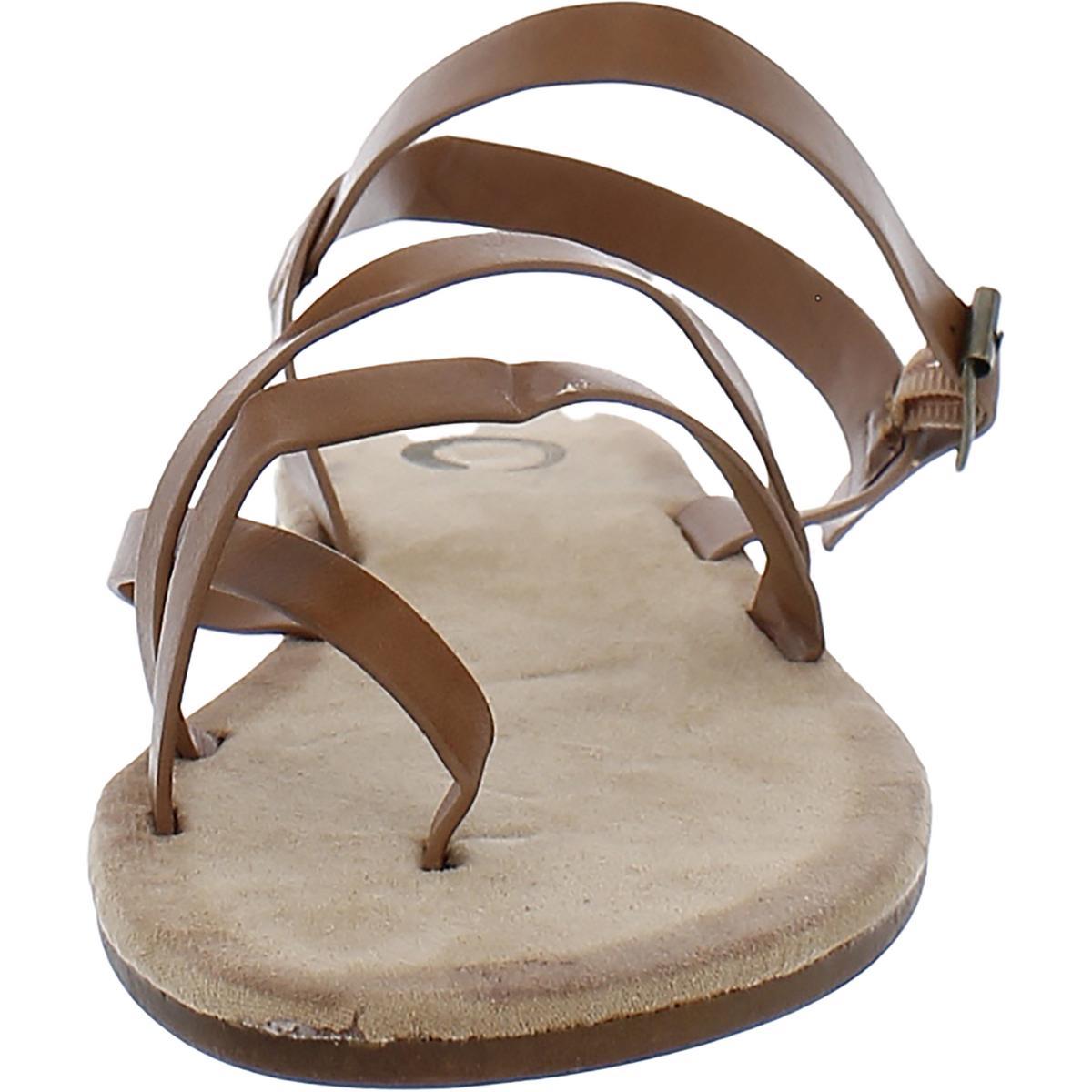 Womens Buckle Slingback Strappy Sandals