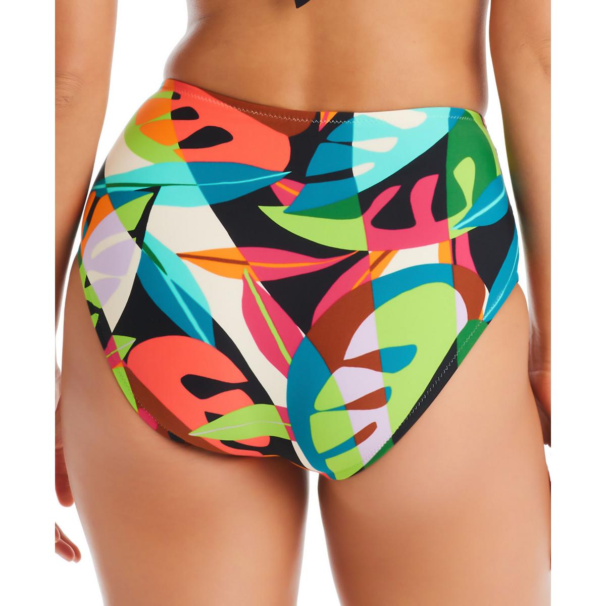 Womens High-Waist Printed Swim Bottom Separates