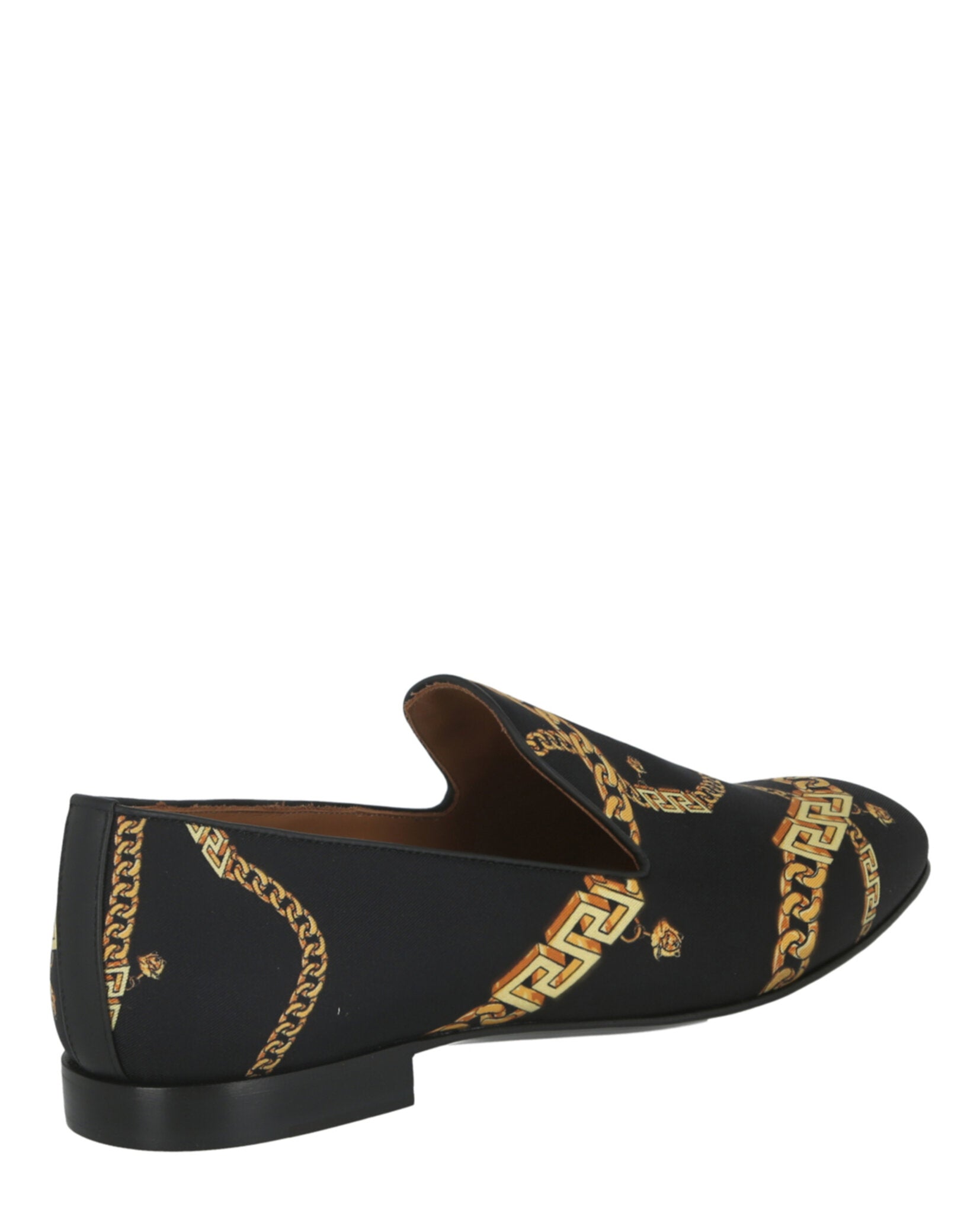 Versace La Greca Chain-Print Loafers