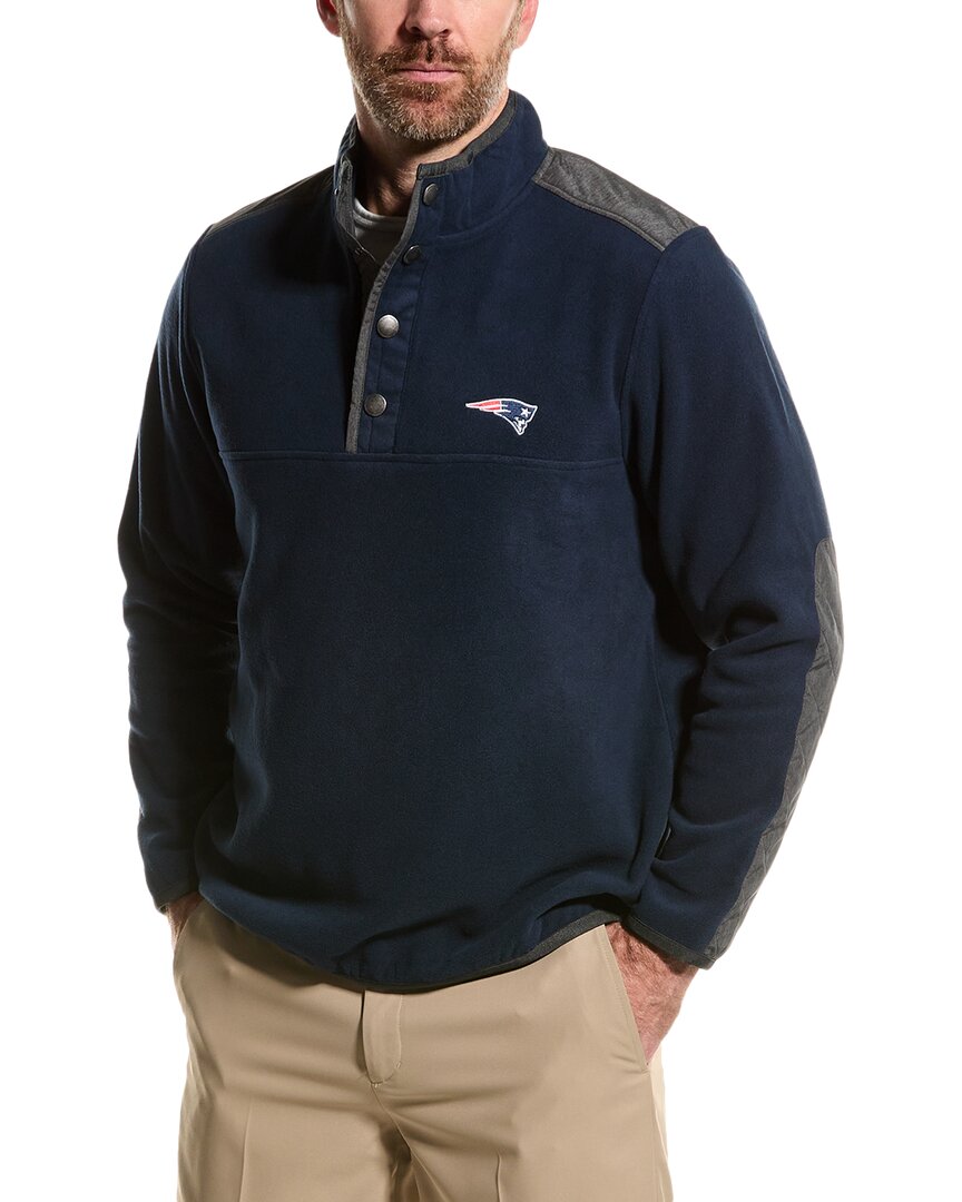 Tommy Bahama Field Runner Snap Mock Nfl Patriots Pullover1