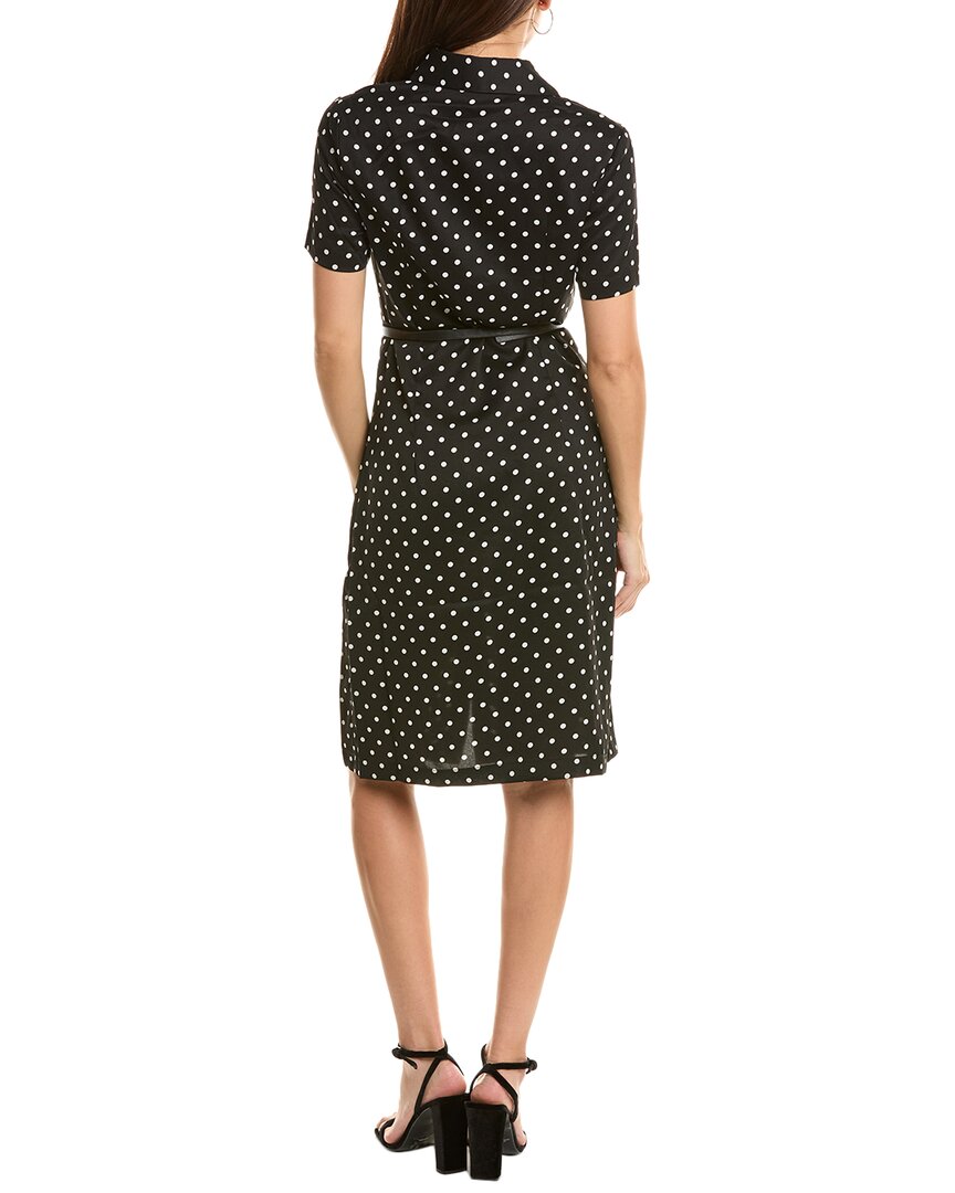 Pascale La Mode Belted Polka Dot Shirtdress