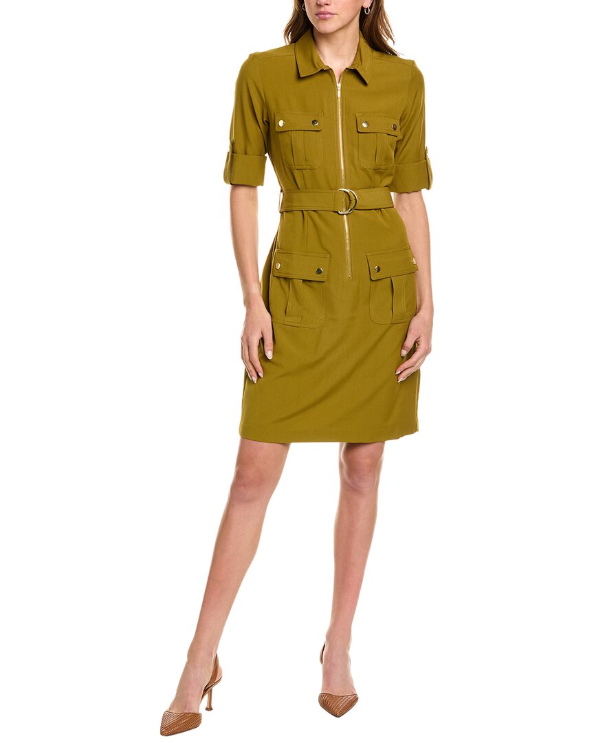 Sharagano Front Zip Sheath Dress