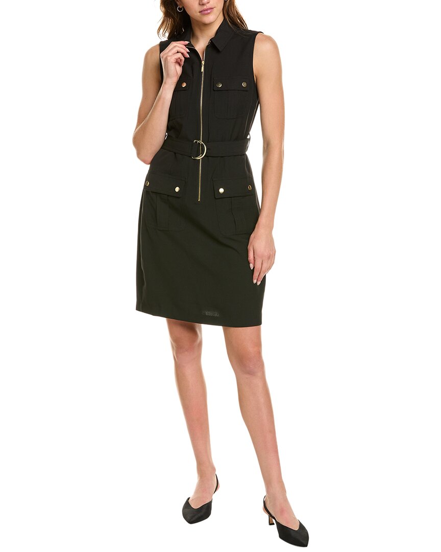 Sharagano Front Zip Sheath Dress