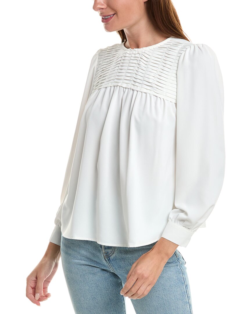 Nanette Nanette Lepore Smocked Yoke Blouse