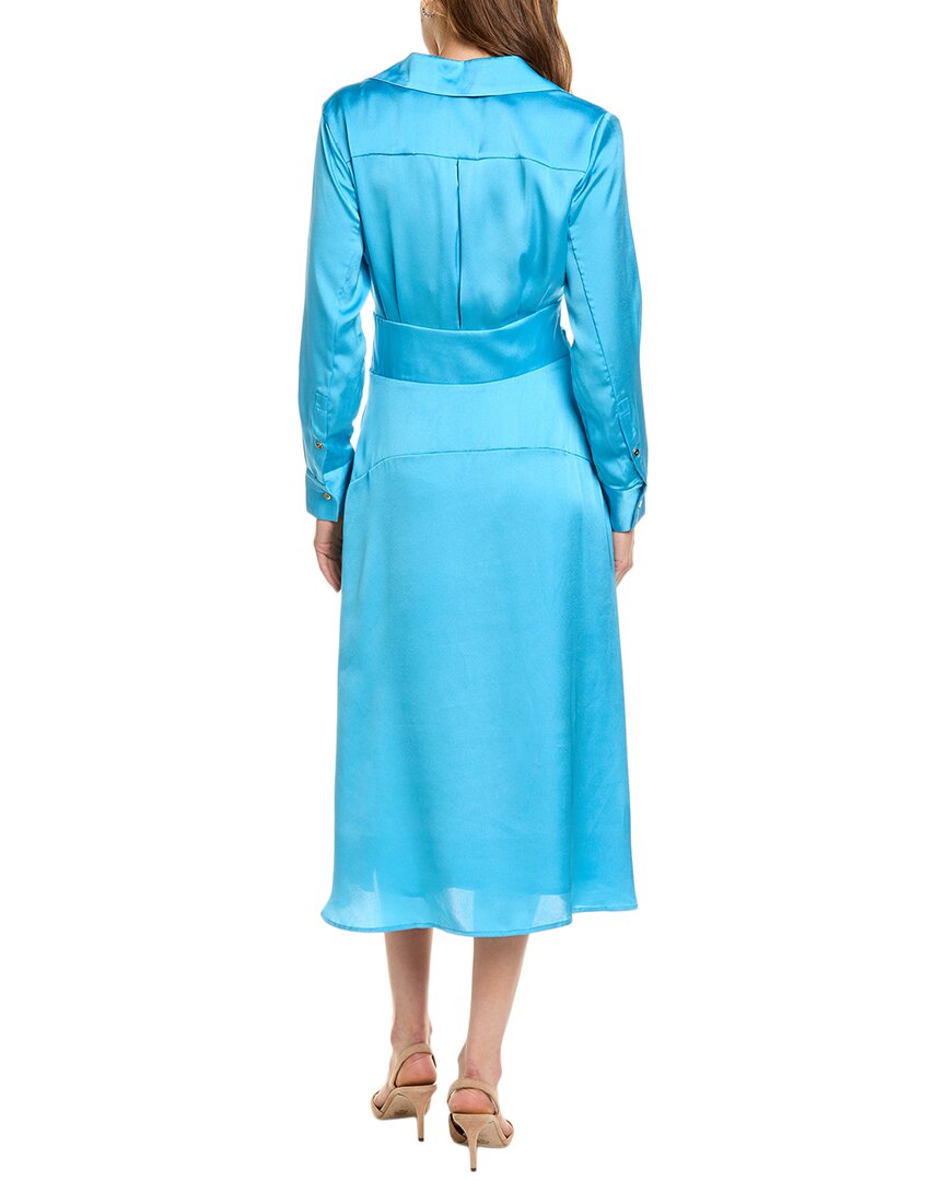 Tahari Asl Collared Midi Dress