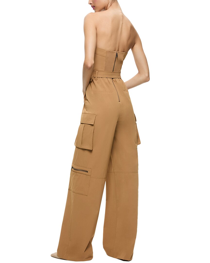 Alice + Olivia Sachiko Strapless Cargo Jumpsuit