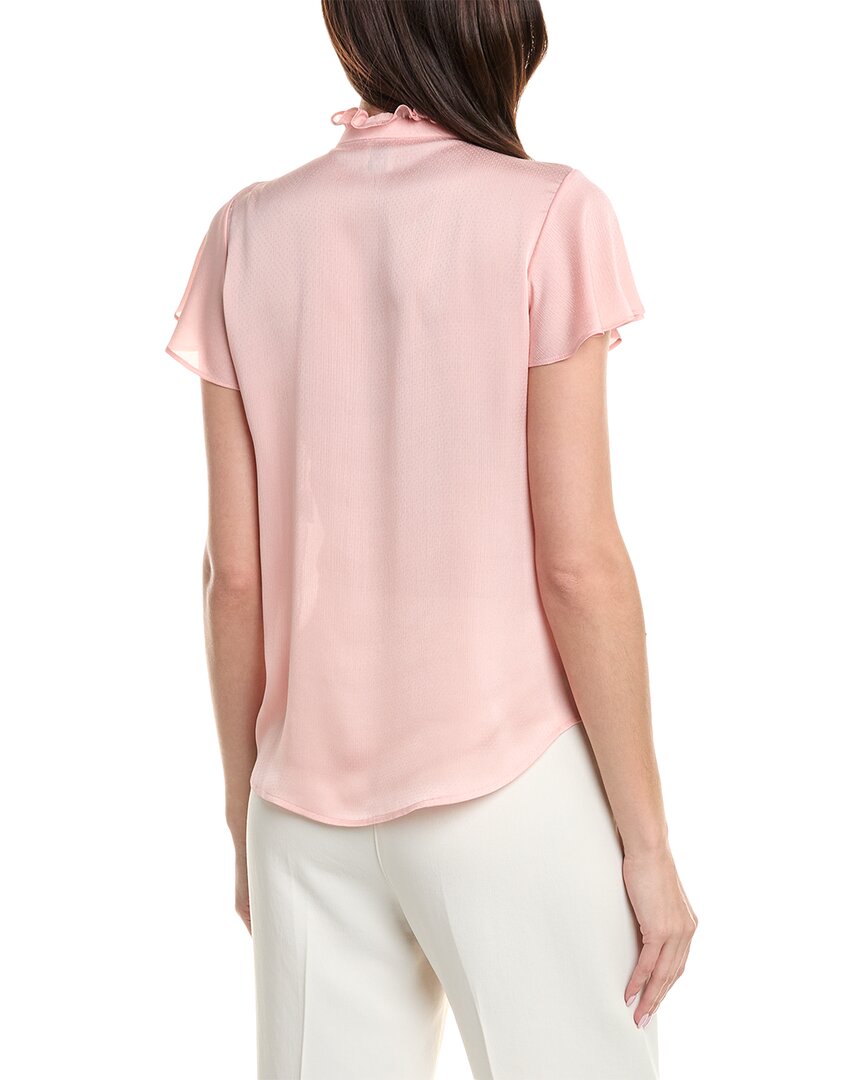 Anne Klein Ruffle Front Flutter Sleeve Blouse