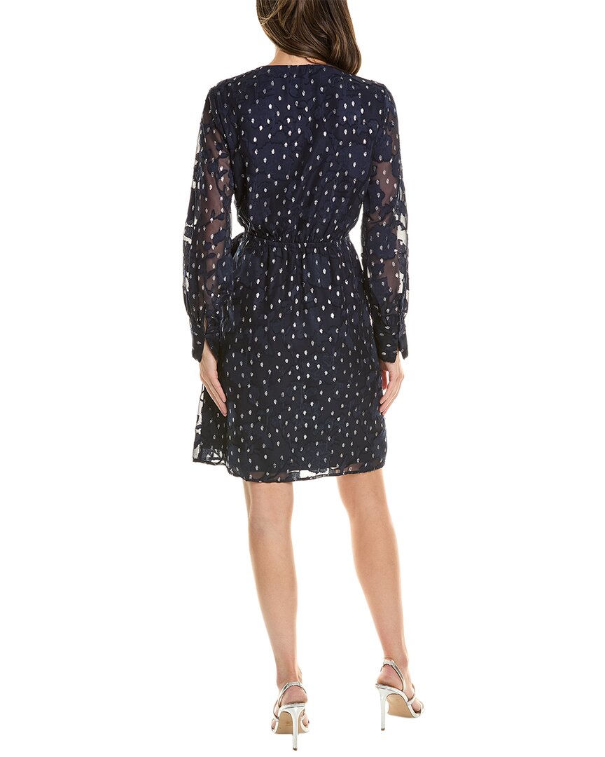 Anne Klein Chiffon Jacquard Faux Wrap Dress2