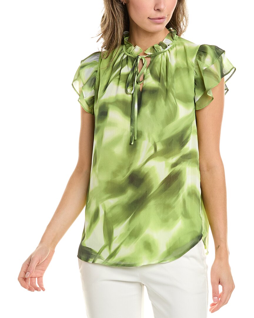 Anne Klein Ruffle Neck Blouse