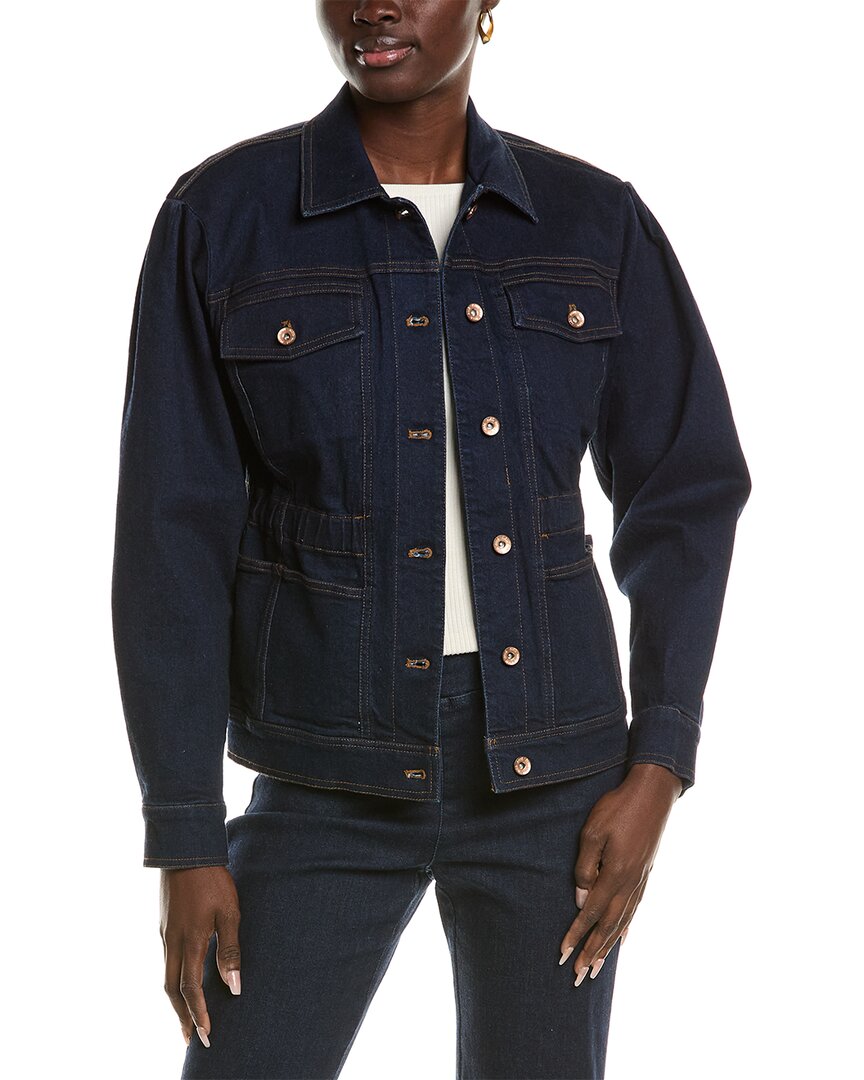 Anne Klein Shirred Denim Jacket