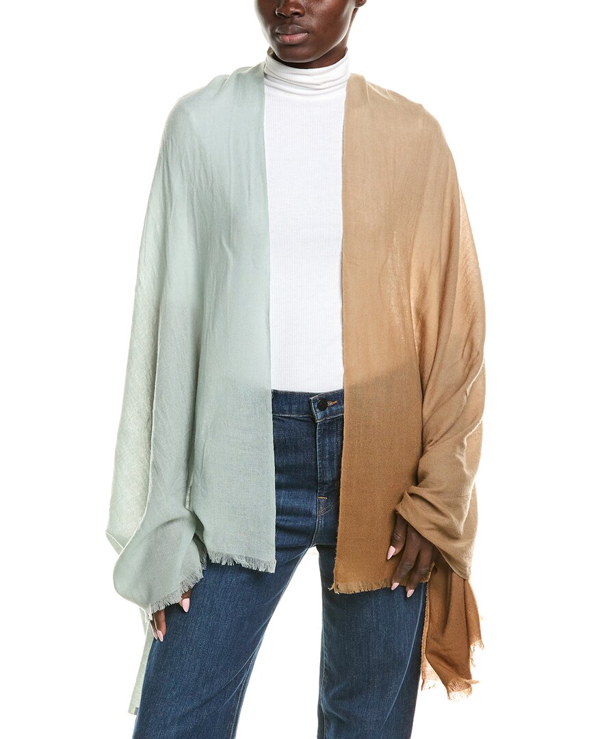 Vince Oversize Dip-Dye Lightweight Wool & Cashmere-Blend Wrap