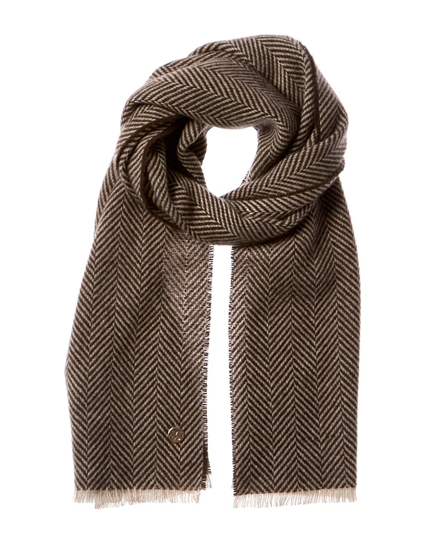 Bruno Magli Herringbone Cashmere Scarf