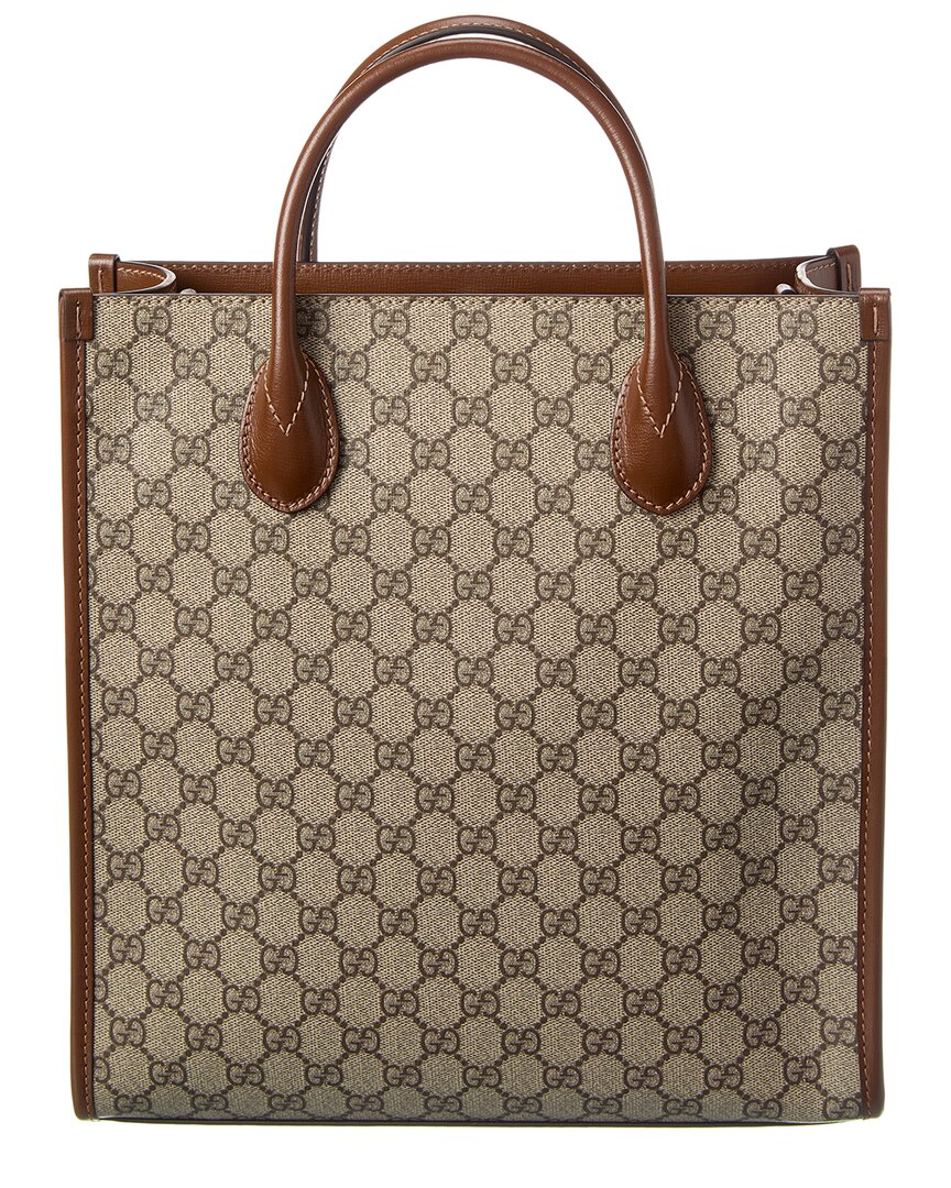 Gucci Interlocking G Small Gg Supreme Canvas & Leather Tote2