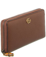 Gucci Bamboo Leather Zip Around Wallet