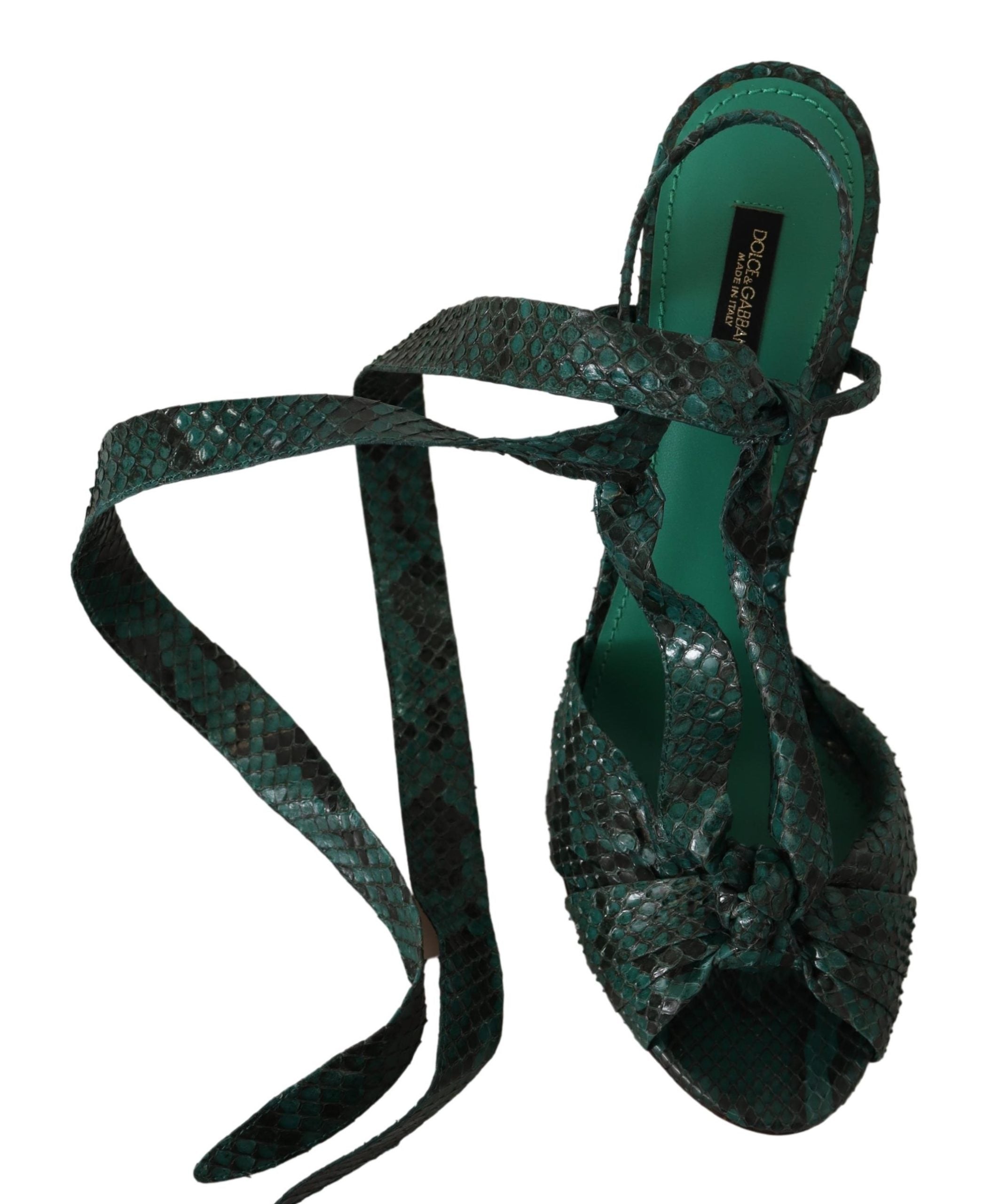 Dolce & Gabbana Exotic  Python Strap Sandals