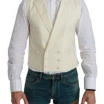 Dolce & Gabbana  Men's Ivory Double Breasted Vest