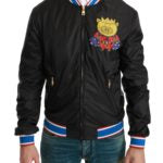 Dolce & Gabbana  Men's Pig Super Hero Bomber Jacket Black