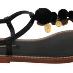 Dolce & Gabbana  Black Pom Pom Thong Sandals