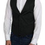 Dolce & Gabbana  Black Wool Blend Vest for Men