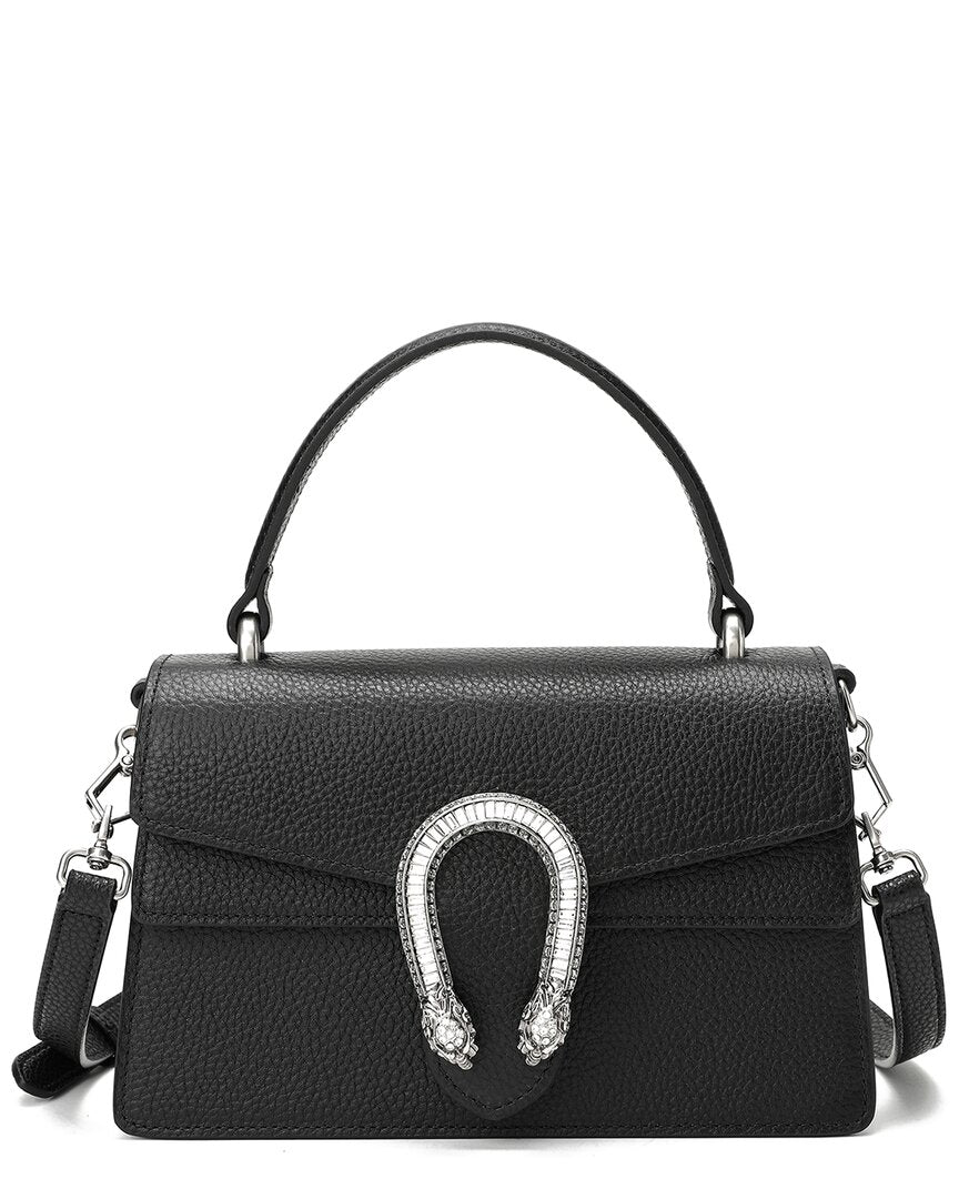 Tiffany & Fred Paris Full-Grain Top-Handle Shoulder Bag