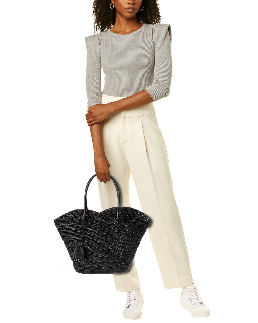 Ferragamo Woven & Leather Tote