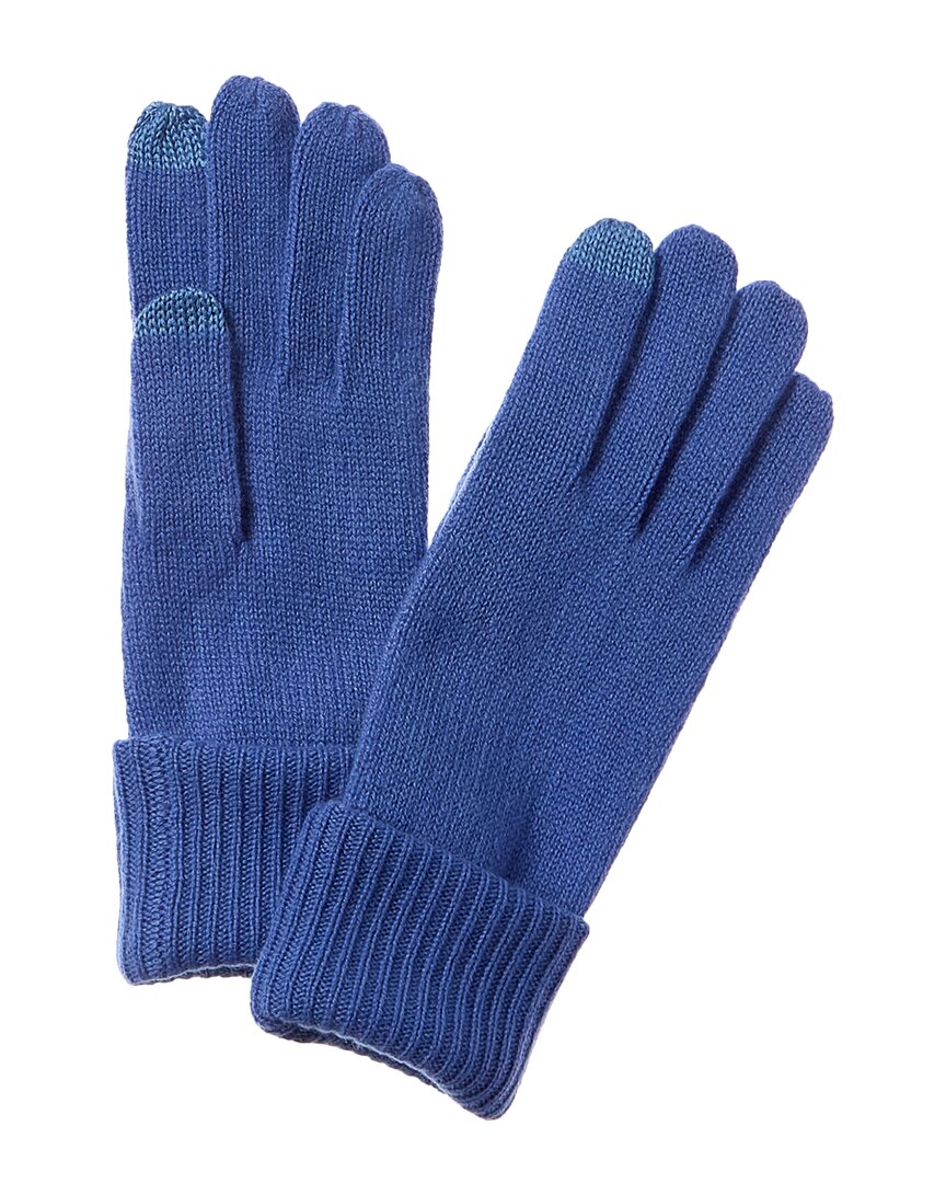 Amicale Cashmere Fold-Over Rib Cuff Cashmere Gloves