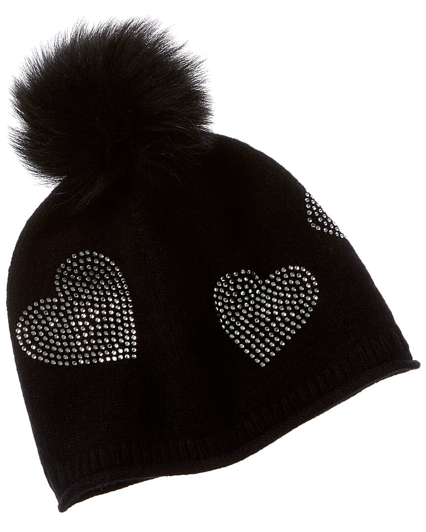 Sofiacashmere Heart Heatset Cashmere Hat