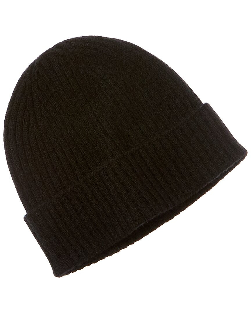 Phenix 2X2 Ribbed Cuffed Cashmere Beanie