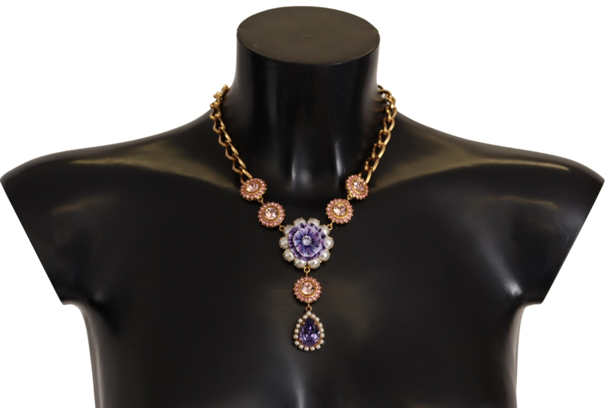 Dolce & Gabbana  Floral Necklace Gold