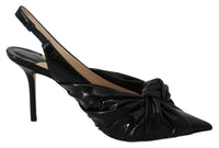 Jimmy Choo  Love 100 Black Patent Leather Slingback Pumps2