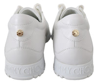 Jimmy Choo Embossed Logo Leather Sneakers31