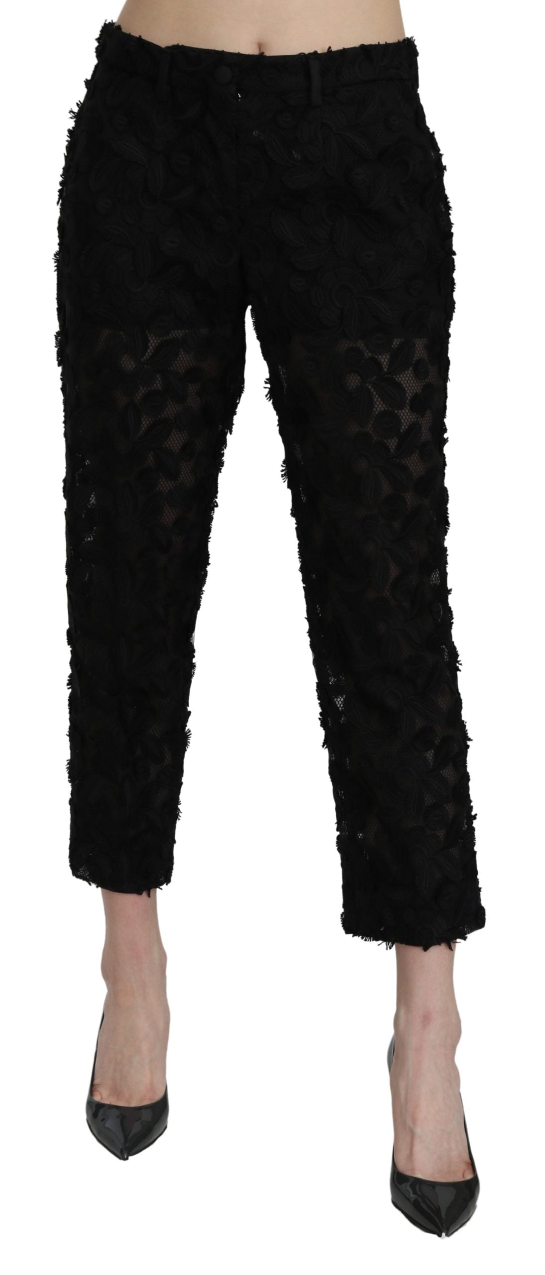 Dolce & Gabbana  Black Lace Trousers