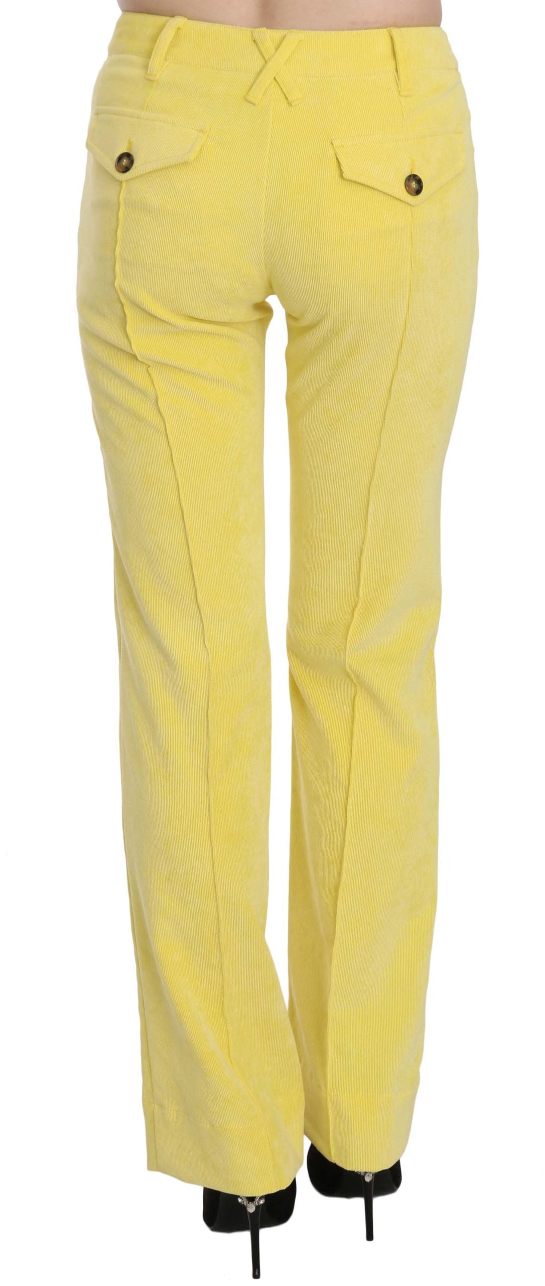 Just Cavalli  Yellow Corduroy Pants