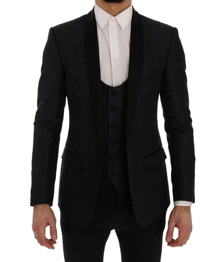 Dolce & Gabbana  Silk Tuxedo Jacket for Men - Black