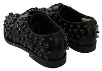 Dolce & Gabbana Exquisite  Leather Shoes with Crystal Embellishments32