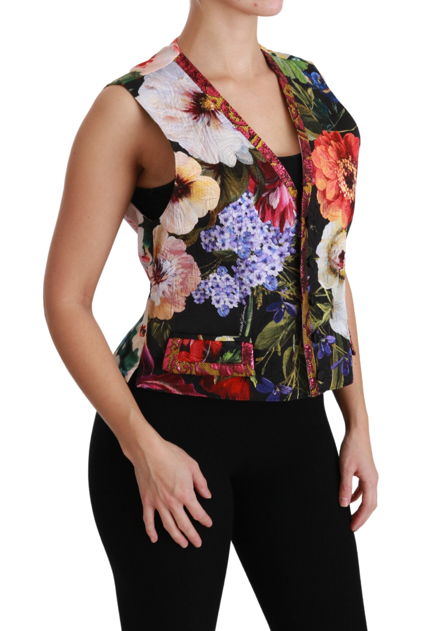 Dolce & Gabbana  Floral Print Silk Vest