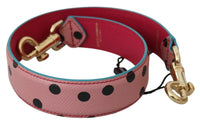 Dolce  Gabbana Pink Polka Dot Leather Shoulder Strap1