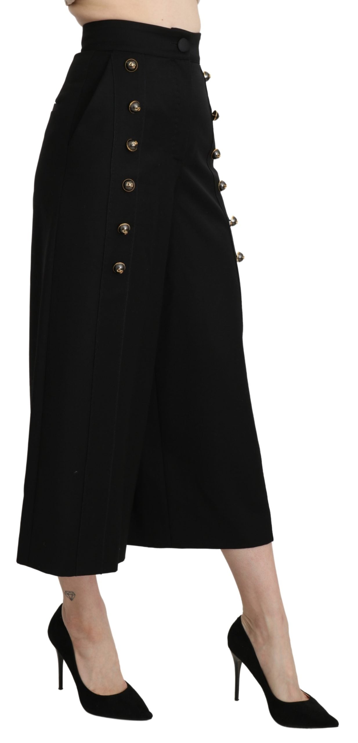 Dolce & Gabbana Wide Leg Cropped Trouser Pant