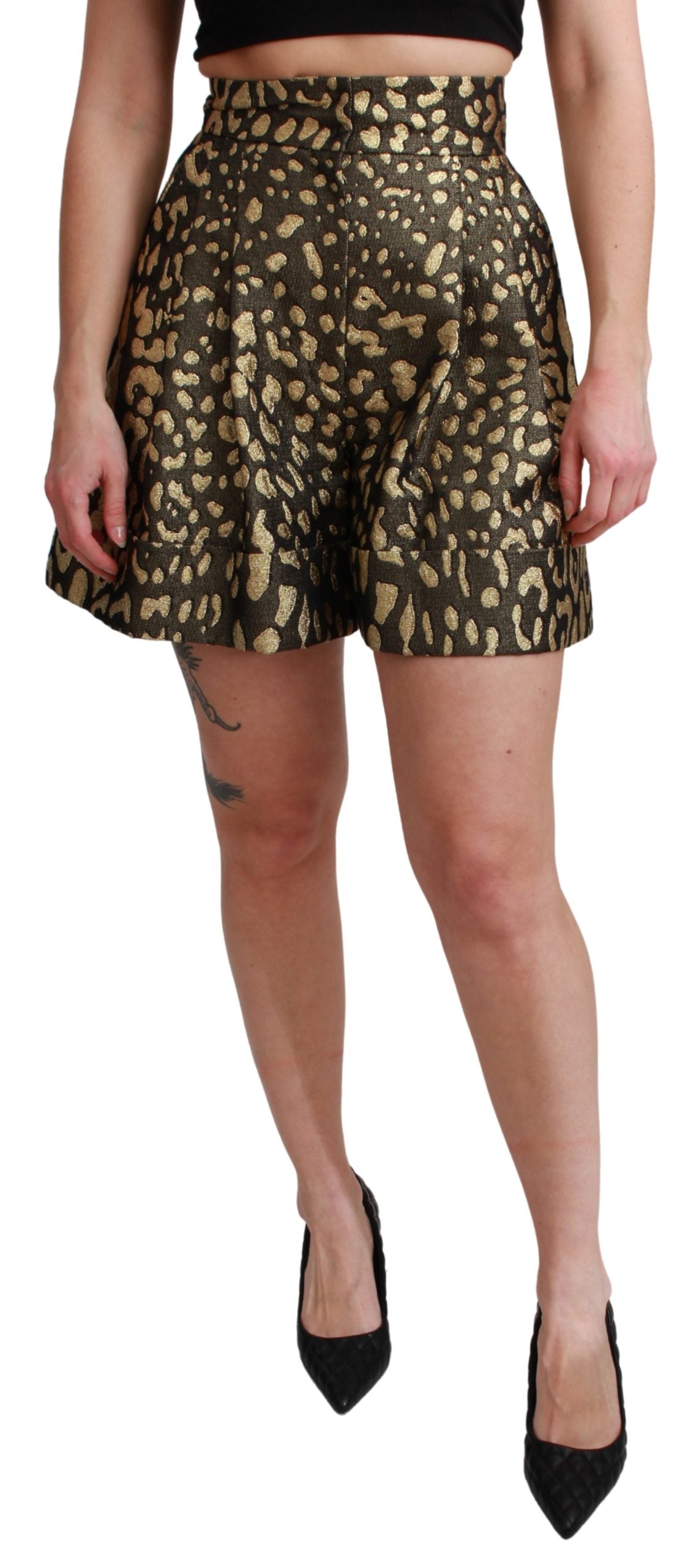 Dolce & Gabbana  Leopard Print High-Waisted Shorts