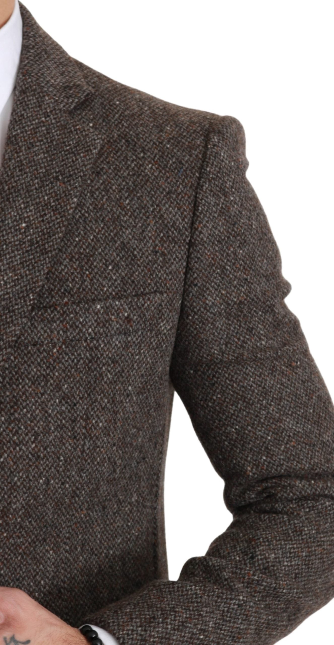 Dolce & Gabbana  Brown Wool Tweed Blazer