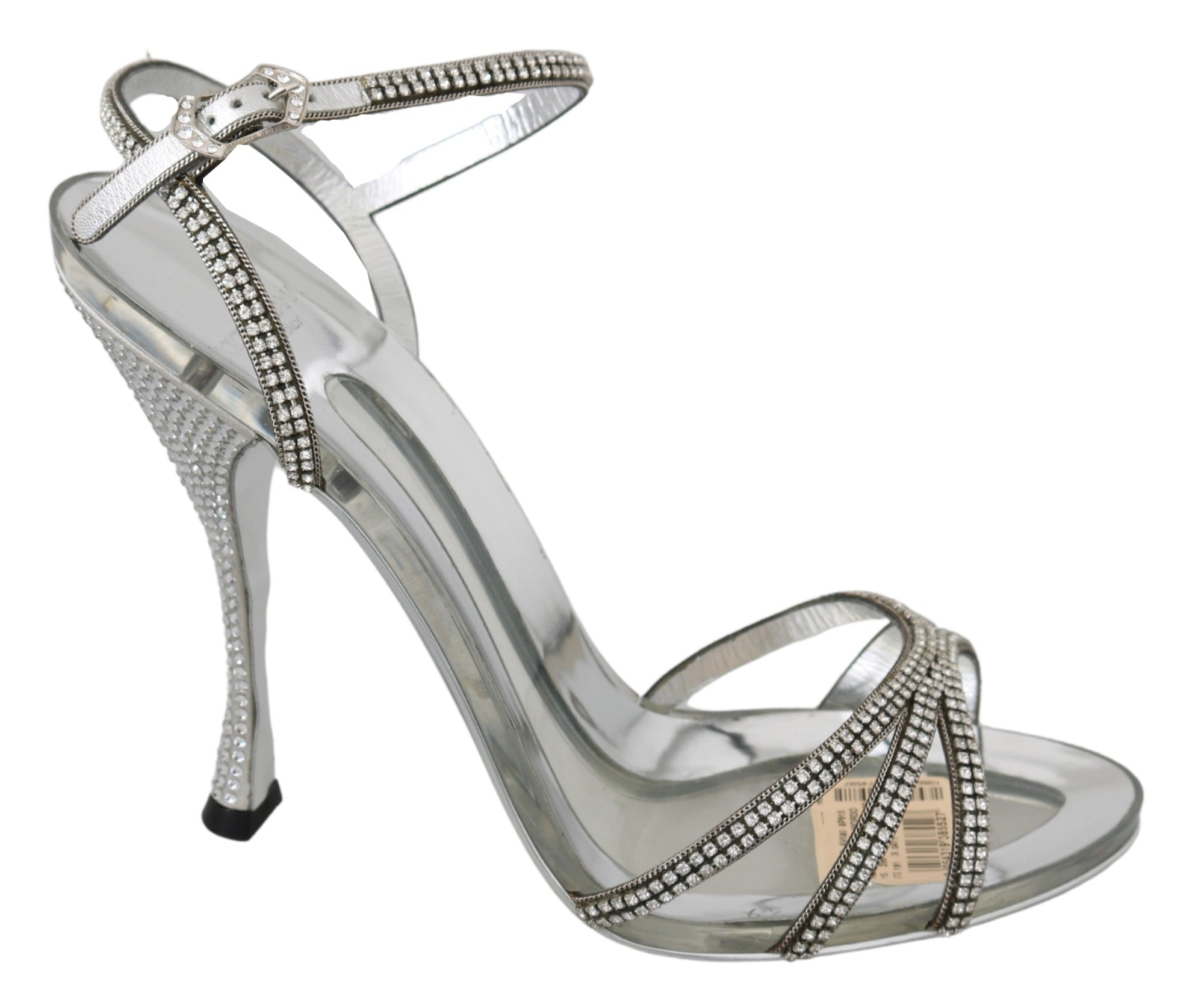 Dolce & Gabbana  Crystal Strappy Sandals Silver