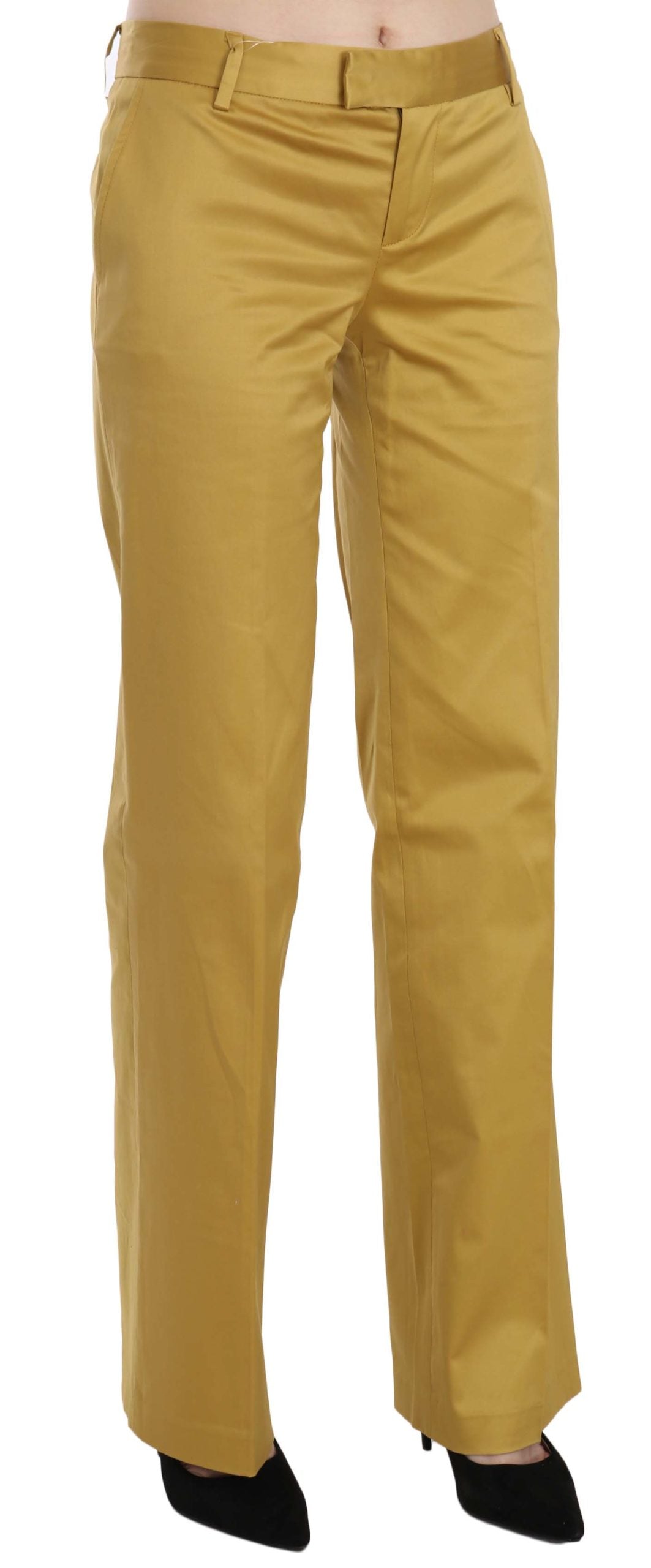 Just Cavalli  Womens Mustard Yellow Straight Leg Pants