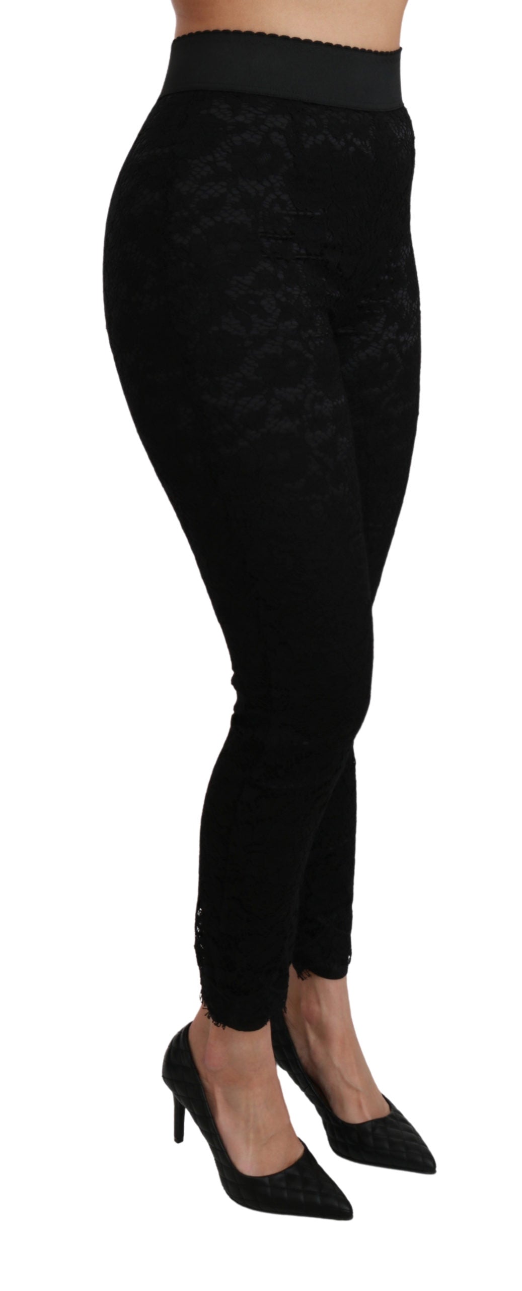 Dolce & Gabbana  Black Lace Leggings