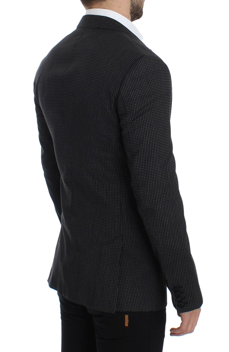 Dolce & Gabbana  Black MicroDot Suit Jacket