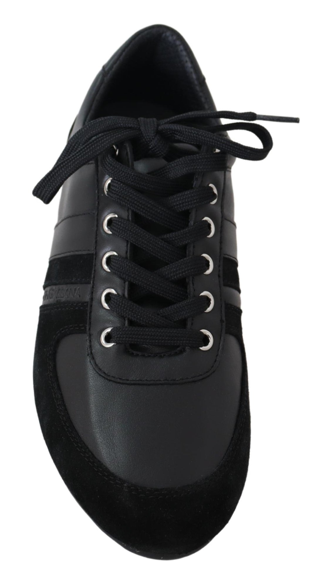 Dolce & Gabbana  Black Leather and Suede Sneakers