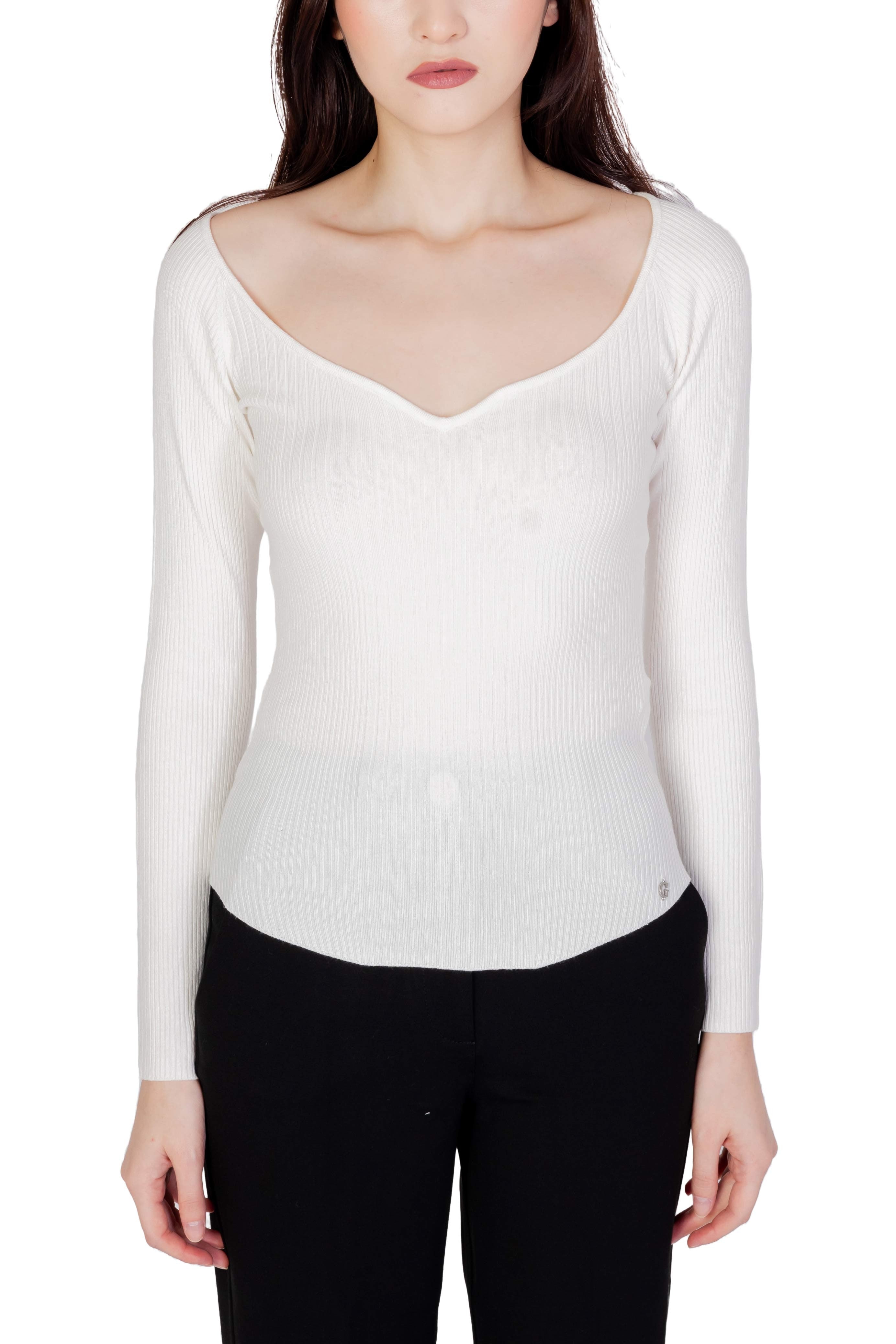 Guess  Women's Ribbed Knit Top White