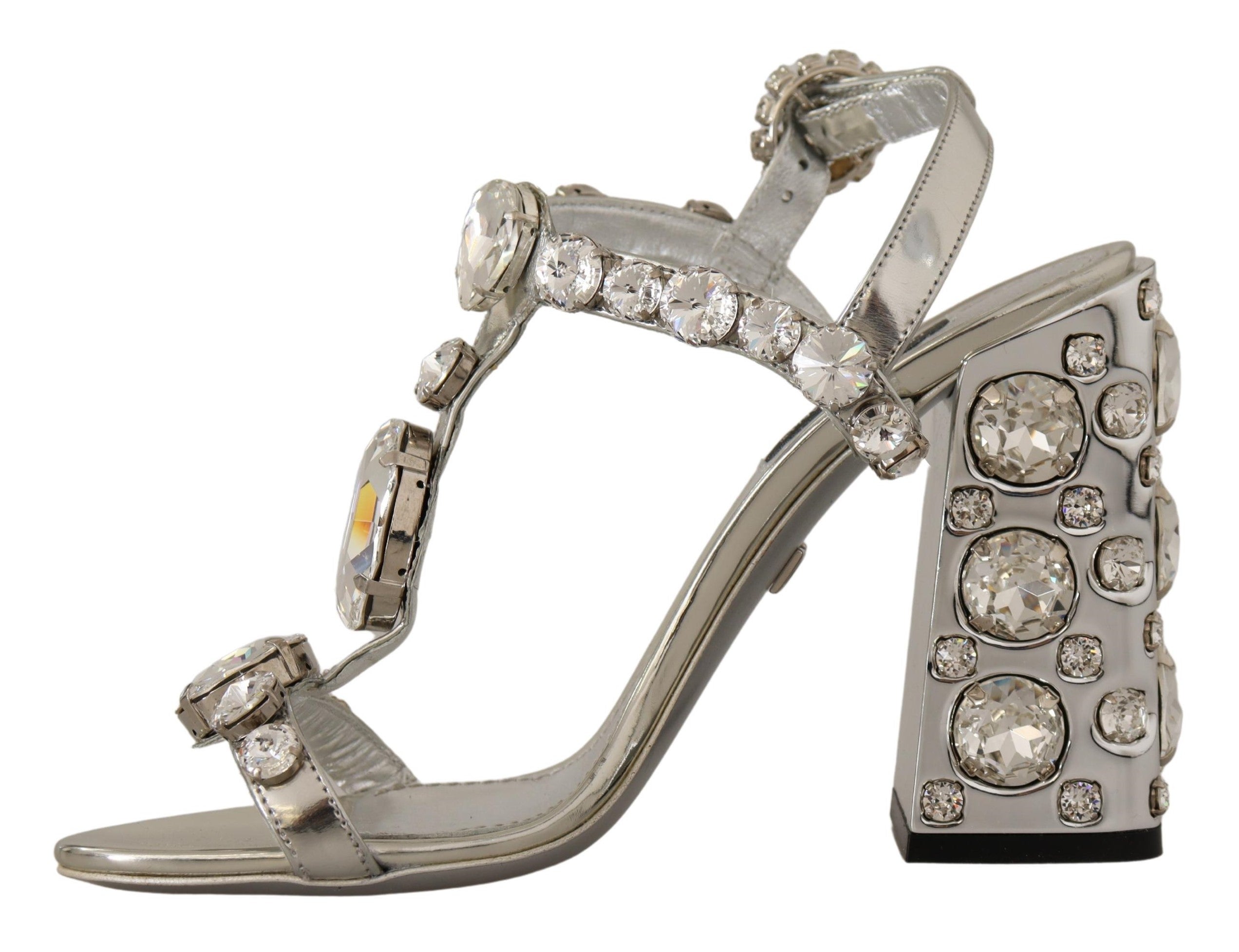 Dolce & Gabbana  Crystal Embellished Leather Heels